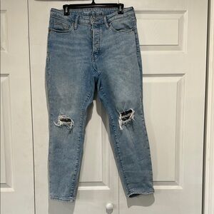 Old Navy O.G. Straight extra stretch distressed size 12